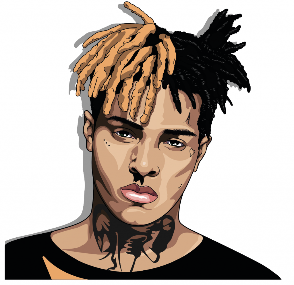 Dessin rappeur XXX Tentation réalisé sur Procreate et Illustrator par Evan